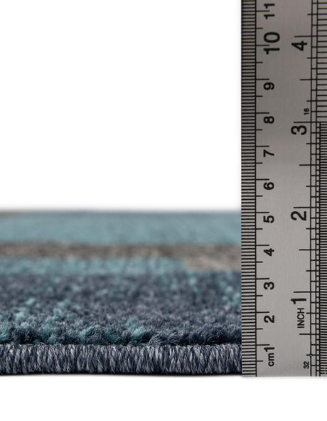 Blue Gray 4' 1 x 6' 1 Autumn Oval Area Rug 100% Polypropylene Durable Jute Backing Living Dining Room Bedroom Office Modern Decor Carpet for Sale at Rug Engine