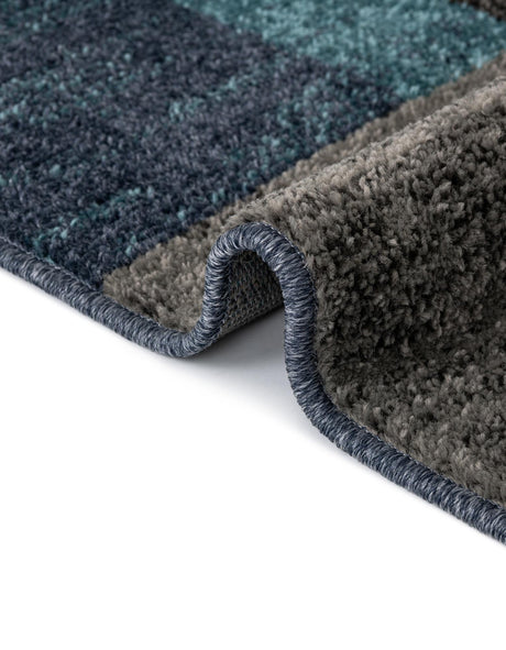 Blue Gray 4' 1 x 6' 1 Autumn Oval Area Rug 100% Polypropylene Durable Jute Backing Living Dining Room Bedroom Office Modern Decor Carpet for Sale at Rug Engine