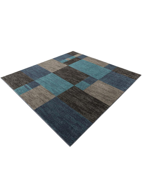 Blue Gray 7' 10 x 7' 10 Autumn Square Area Rug 100% Polypropylene Durable Jute Backing Living Dining Room Bedroom Office Modern Decor Carpet for Sale at Rug Engine