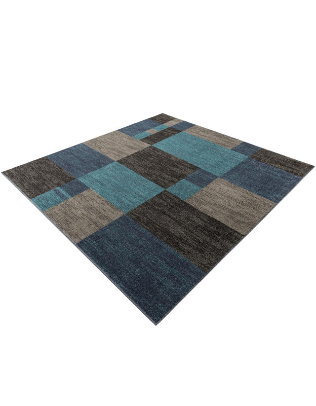 Blue Gray 7' 10 x 7' 10 Autumn Square Area Rug 100% Polypropylene Durable Jute Backing Living Dining Room Bedroom Office Modern Decor Carpet for Sale at Rug Engine