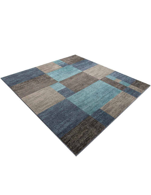 Blue Gray 7' 10 x 7' 10 Autumn Square Area Rug 100% Polypropylene Durable Jute Backing Living Dining Room Bedroom Office Modern Decor Carpet for Sale at Rug Engine