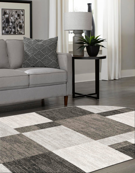 Gray 7' 10 x 10' Autumn Oval Area Rug 100% Polypropylene Durable Jute Backing Living Dining Room Bedroom Office Modern Decor Carpet for Sale at Rug Engine