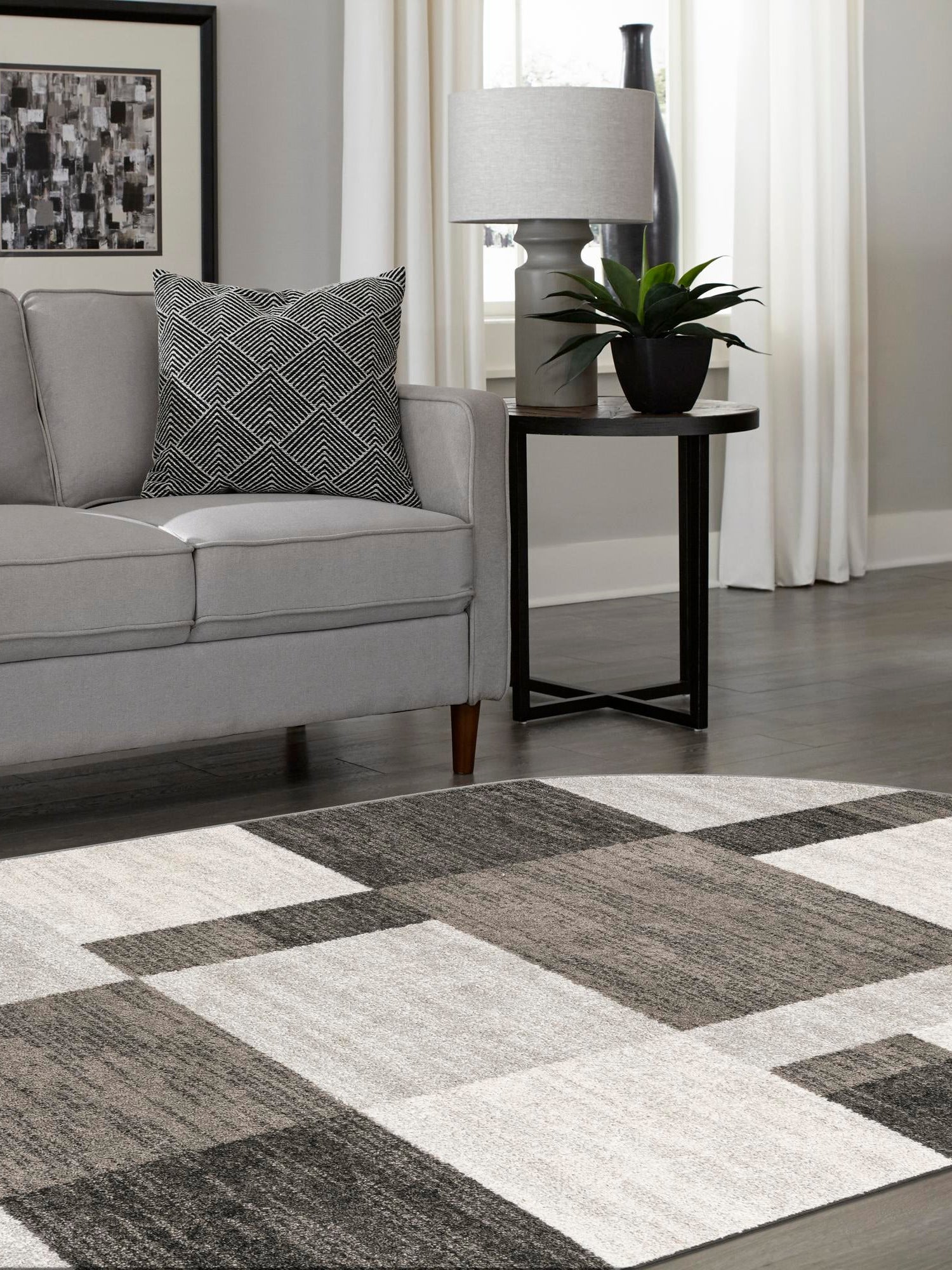 Gray 3' 1 x 5' 3 Autumn Oval Area Rug 100% Polypropylene Durable Jute Backing Living Dining Room Bedroom Office Modern Decor Carpet for Sale at Rug Engine