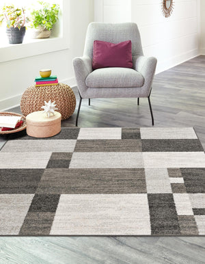 Gray 7' 10 x 7' 10 Autumn Square Area Rug 100% Polypropylene Durable Jute Backing Living Dining Room Bedroom Office Modern Decor Carpet for Sale at Rug Engine