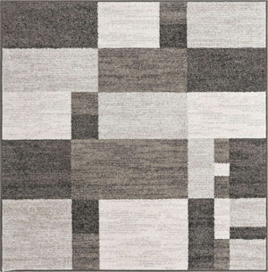 Gray 5' 3 x 5' 3 Autumn Square Area Rug 100% Polypropylene Durable Jute Backing Living Dining Room Bedroom Office Modern Decor Carpet for Sale at Rug Engine