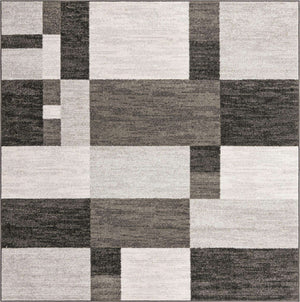 Gray 7' 10 x 7' 10 Autumn Square Area Rug 100% Polypropylene Durable Jute Backing Living Dining Room Bedroom Office Modern Decor Carpet for Sale at Rug Engine