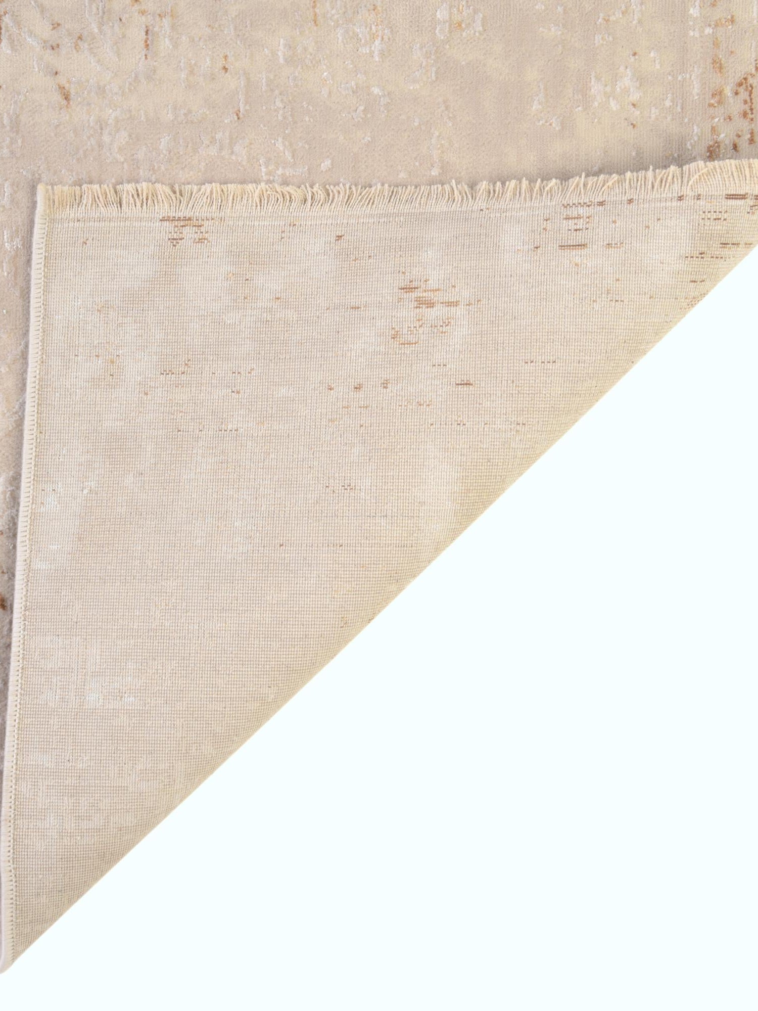 Ivory and Gold 6' x 8' 9 Deepa Rectangle Area Rug 100% Polyester Colorful Modern Contemporary Carpet for Home Decorating Living, Dining, Office & Bedrooms for Sale at Rug Engine