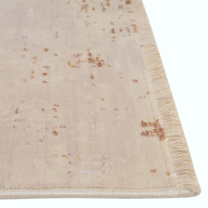 Ivory and Gold 7' 10 x 7' 10 Deepa Square Area Rug 100% Polyester Colorful Modern Contemporary Carpet for Home Decorating Living, Dining, Office & Bedrooms for Sale at Rug Engine