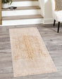 Ivory and Gold 2' x 8' Deepa Runner Area Rug 100% Polyester Colorful Modern Contemporary Carpet for Home Decorating Living, Dining, Office & Bedrooms for Sale at Rug Engine
