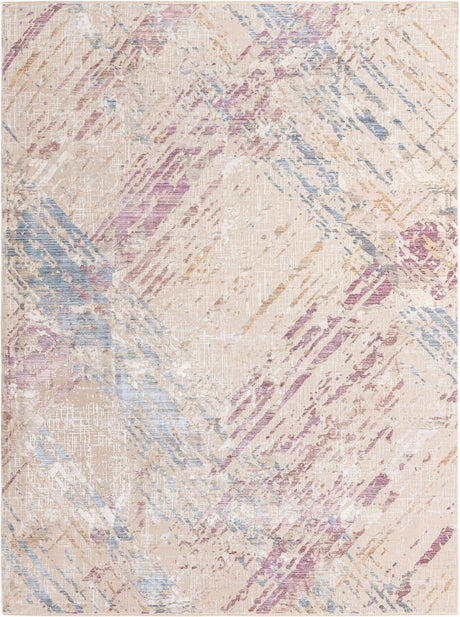Ivory and Gray 10' x 13' 8 Deepa Rectangle Area Rug 100% Polyester Colorful Modern Contemporary Carpet for Home Decorating Living, Dining, Office & Bedrooms for Sale at Rug Engine