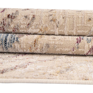 Ivory and Gray 3' 3 x 5' Deepa Rectangle Area Rug 100% Polyester Colorful Modern Contemporary Carpet for Home Decorating Living, Dining, Office & Bedrooms for Sale at Rug Engine