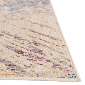 Ivory and Gray 5' 3 x 5' 3 Deepa Octagon Area Rug 100% Polyester Colorful Modern Contemporary Carpet for Home Decorating Living, Dining, Office & Bedrooms for Sale at Rug Engine