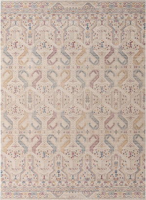 Ivory 10' x 13' 8 Deepa Rectangle Area Rug 100% Polyester Colorful Modern Contemporary Carpet for Home Decorating Living, Dining, Office & Bedrooms for Sale at Rug Engine