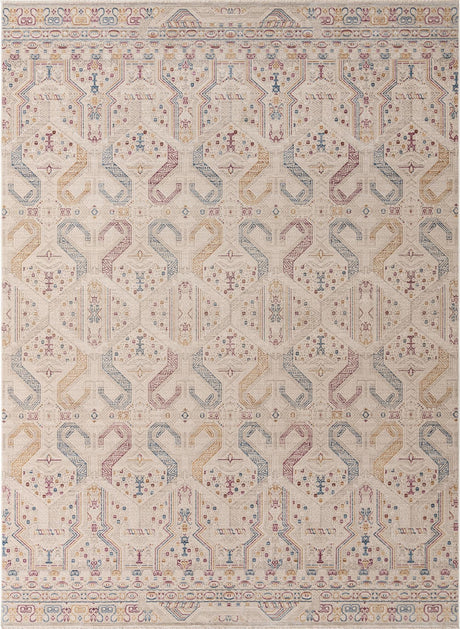 Ivory 10' x 13' 8 Deepa Rectangle Area Rug 100% Polyester Colorful Modern Contemporary Carpet for Home Decorating Living, Dining, Office & Bedrooms for Sale at Rug Engine