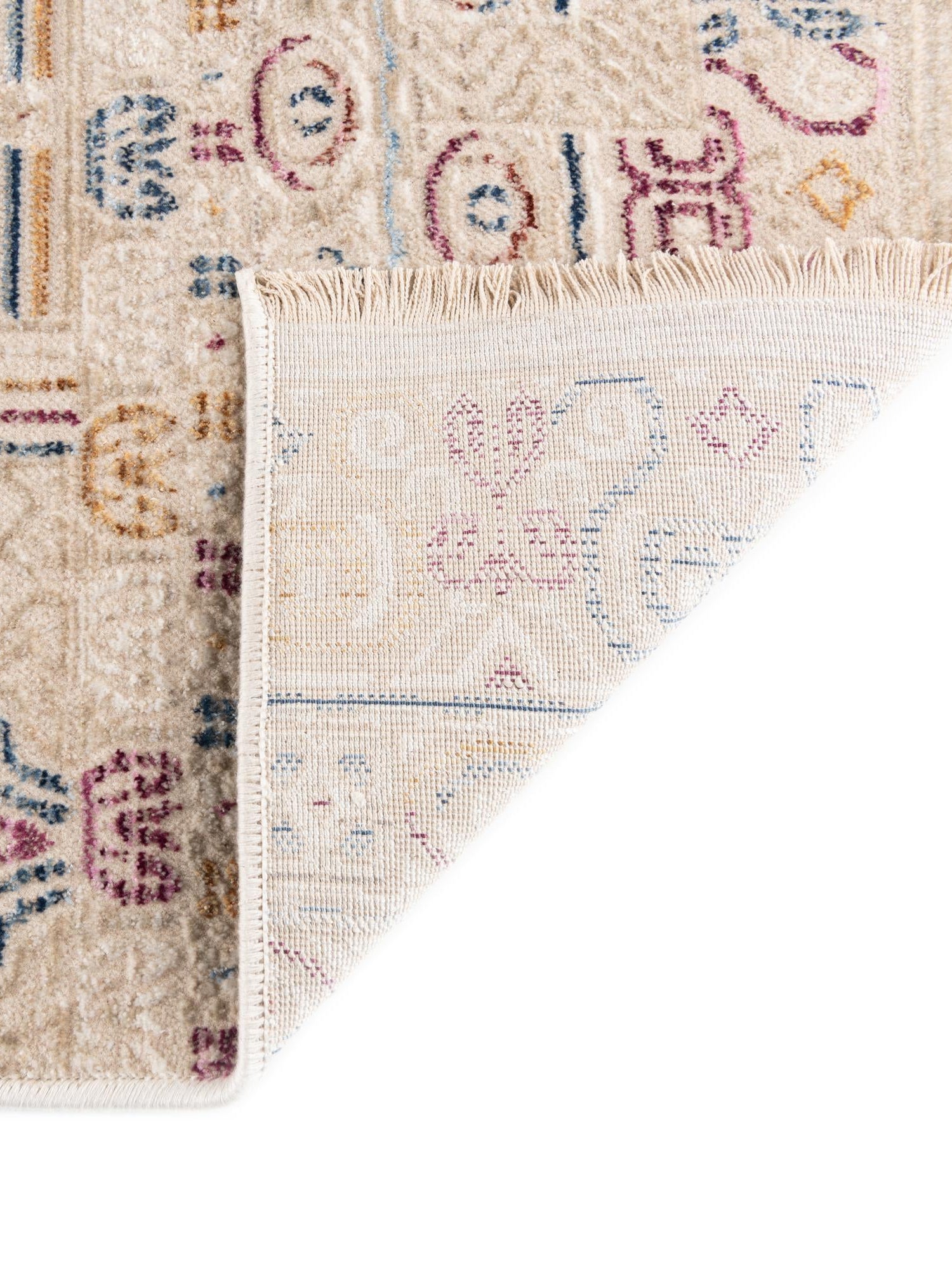 Ivory 7' 10 x 9' 8 Deepa Rectangle Area Rug 100% Polyester Colorful Modern Contemporary Carpet for Home Decorating Living, Dining, Office & Bedrooms for Sale at Rug Engine