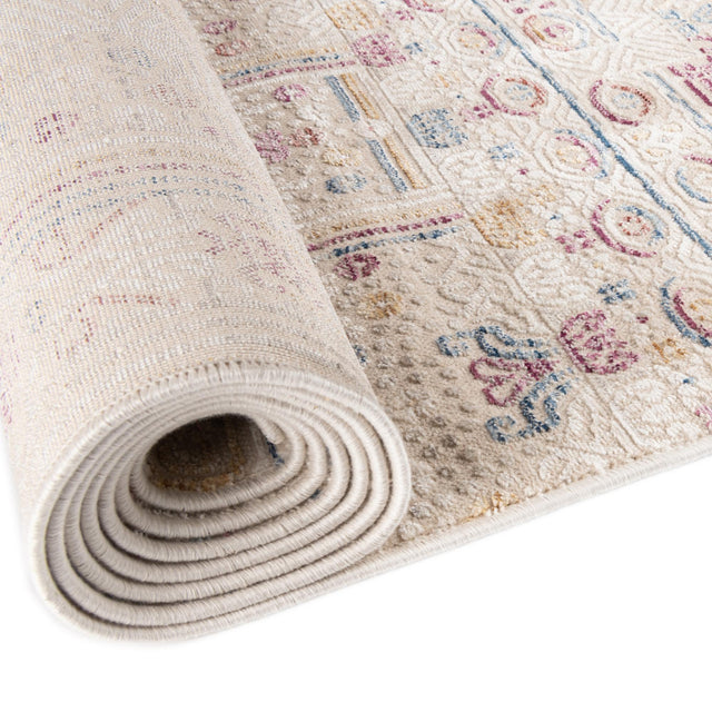 Ivory 2' x 3' Deepa Rectangle Area Rug 100% Polyester Colorful Modern Contemporary Carpet for Home Decorating Living, Dining, Office & Bedrooms for Sale at Rug Engine