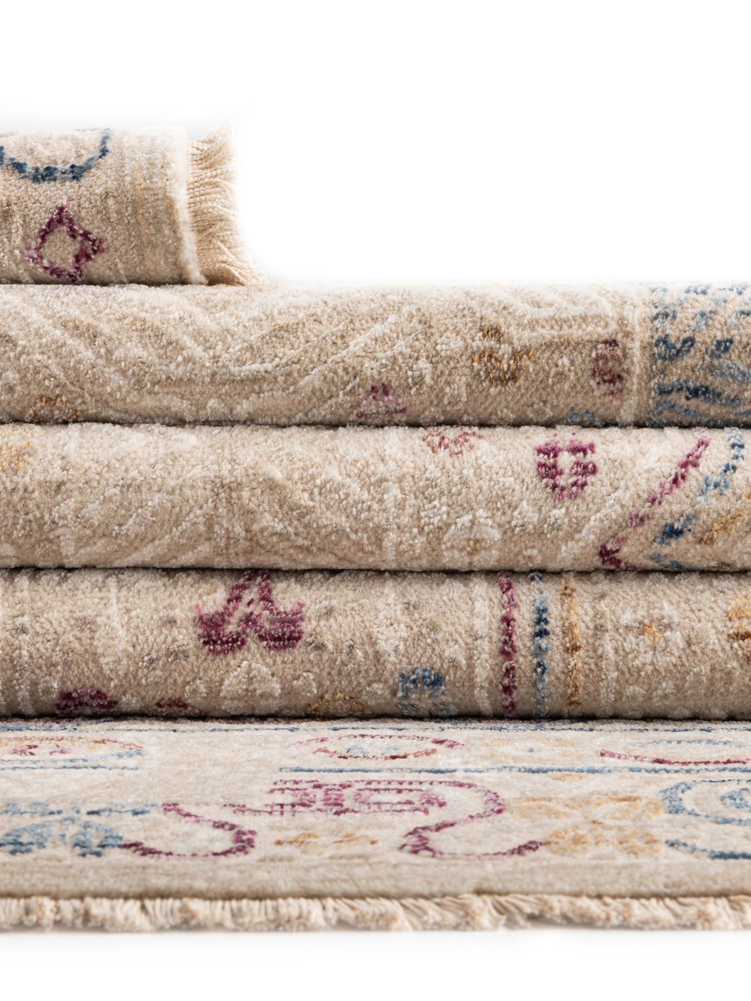 Ivory 7' 10 x 9' 8 Deepa Rectangle Area Rug 100% Polyester Colorful Modern Contemporary Carpet for Home Decorating Living, Dining, Office & Bedrooms for Sale at Rug Engine