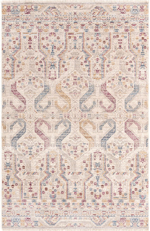 Ivory 3' 3 x 5' Deepa Rectangle Area Rug 100% Polyester Colorful Modern Contemporary Carpet for Home Decorating Living, Dining, Office & Bedrooms for Sale at Rug Engine
