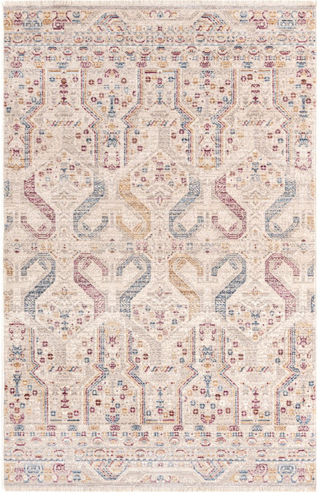 Ivory 3' 3 x 5' Deepa Rectangle Area Rug 100% Polyester Colorful Modern Contemporary Carpet for Home Decorating Living, Dining, Office & Bedrooms for Sale at Rug Engine