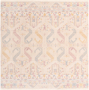 Ivory 7' 10 x 7' 10 Deepa Square Area Rug 100% Polyester Colorful Modern Contemporary Carpet for Home Decorating Living, Dining, Office & Bedrooms for Sale at Rug Engine
