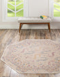 Ivory 7' 10 x 7' 10 Deepa Octagon Area Rug 100% Polyester Colorful Modern Contemporary Carpet for Home Decorating Living, Dining, Office & Bedrooms for Sale at Rug Engine