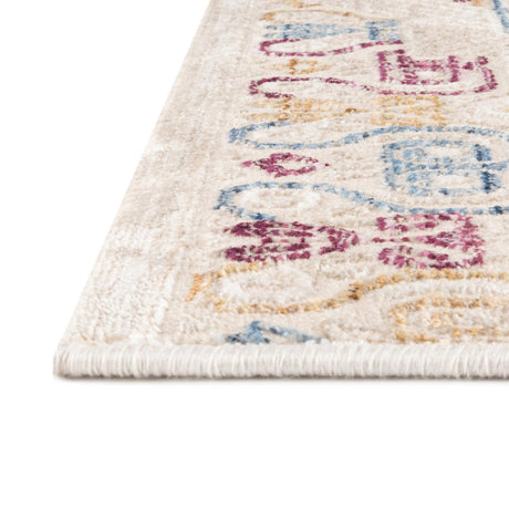 Ivory 5' 3 x 5' 3 Deepa Octagon Area Rug 100% Polyester Colorful Modern Contemporary Carpet for Home Decorating Living, Dining, Office & Bedrooms for Sale at Rug Engine