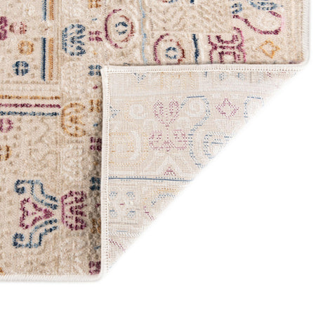 Ivory 7' 10 x 7' 10 Deepa Octagon Area Rug 100% Polyester Colorful Modern Contemporary Carpet for Home Decorating Living, Dining, Office & Bedrooms for Sale at Rug Engine