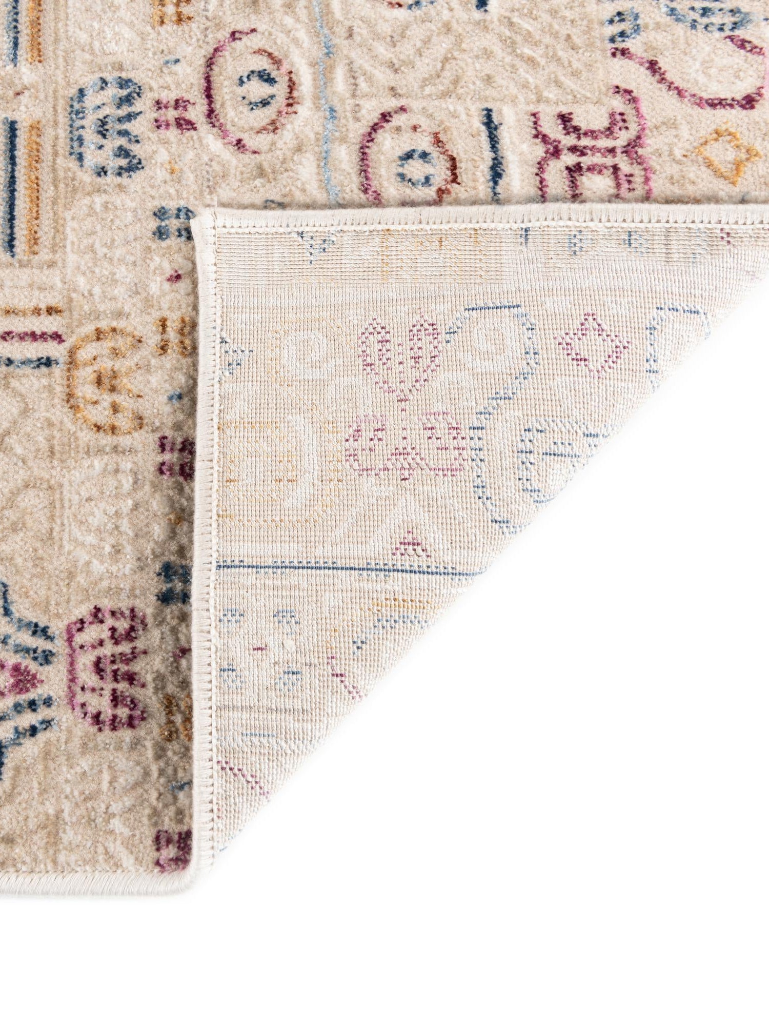 Ivory 5' 3 x 5' 3 Deepa Octagon Area Rug 100% Polyester Colorful Modern Contemporary Carpet for Home Decorating Living, Dining, Office & Bedrooms for Sale at Rug Engine