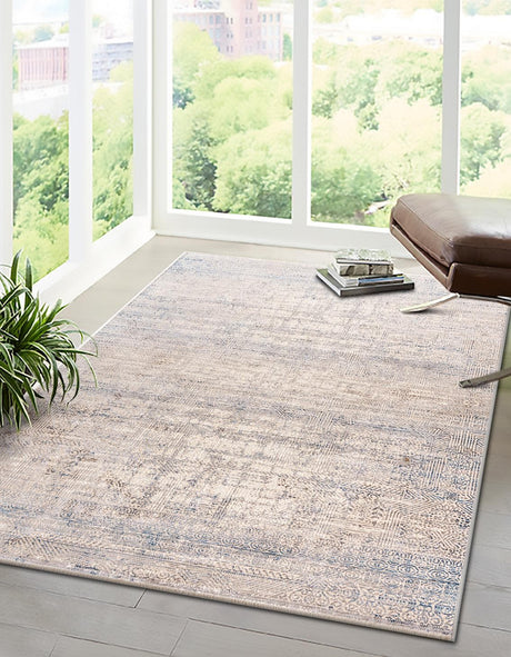 Gray Blue 2' x 3' Deepa Rectangle Area Rug 100% Polyester Colorful Modern Contemporary Carpet for Home Decorating Living, Dining, Office & Bedrooms for Sale at Rug Engine