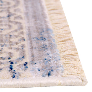 Gray Blue 5' 3 x 7' 9 Deepa Rectangle Area Rug 100% Polyester Colorful Modern Contemporary Carpet for Home Decorating Living, Dining, Office & Bedrooms for Sale at Rug Engine
