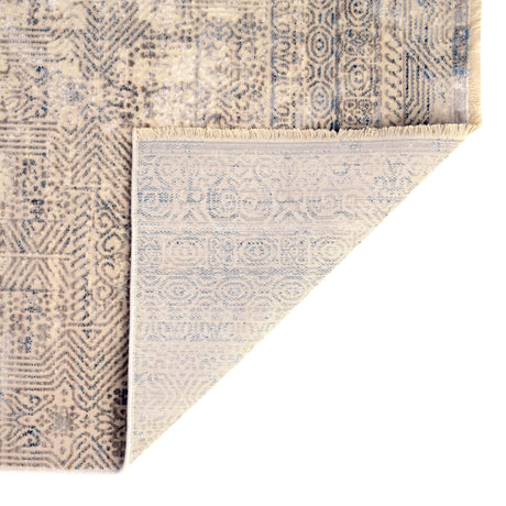 Gray Blue 2' x 8' Deepa Runner Area Rug 100% Polyester Colorful Modern Contemporary Carpet for Home Decorating Living, Dining, Office & Bedrooms for Sale at Rug Engine