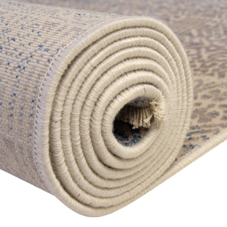 Gray Blue 2' x 8' Deepa Runner Area Rug 100% Polyester Colorful Modern Contemporary Carpet for Home Decorating Living, Dining, Office & Bedrooms for Sale at Rug Engine