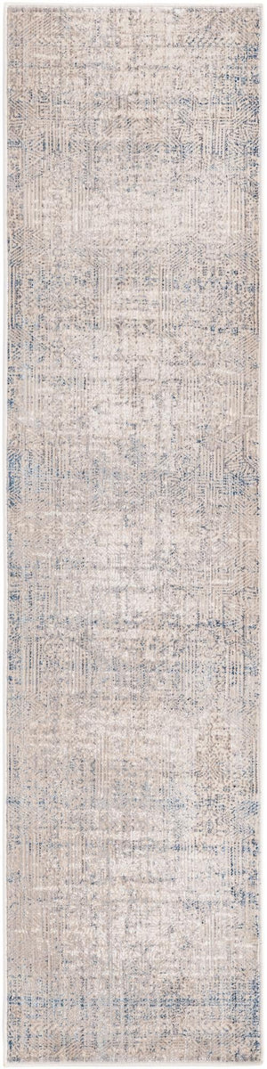 Gray Blue 2' x 8' Deepa Runner Area Rug 100% Polyester Colorful Modern Contemporary Carpet for Home Decorating Living, Dining, Office & Bedrooms for Sale at Rug Engine