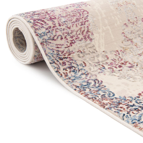 Ivory 4' x 5' 10 Deepa Rectangle Area Rug 100% Polyester Colorful Modern Contemporary Carpet for Home Decorating Living, Dining, Office & Bedrooms for Sale at Rug Engine