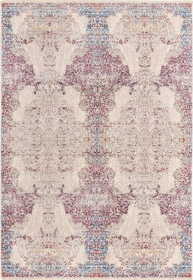 Ivory 4' x 5' 10 Deepa Rectangle Area Rug 100% Polyester Colorful Modern Contemporary Carpet for Home Decorating Living, Dining, Office & Bedrooms for Sale at Rug Engine