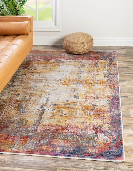 Multicolor 10' x 13' 8 Deepa Rectangle Area Rug 100% Polyester Colorful Modern Contemporary Carpet for Home Decorating Living, Dining, Office & Bedrooms for Sale at Rug Engine