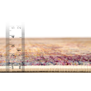 Multicolor 5' 3 x 7' 9 Deepa Rectangle Area Rug 100% Polyester Colorful Modern Contemporary Carpet for Home Decorating Living, Dining, Office & Bedrooms for Sale at Rug Engine