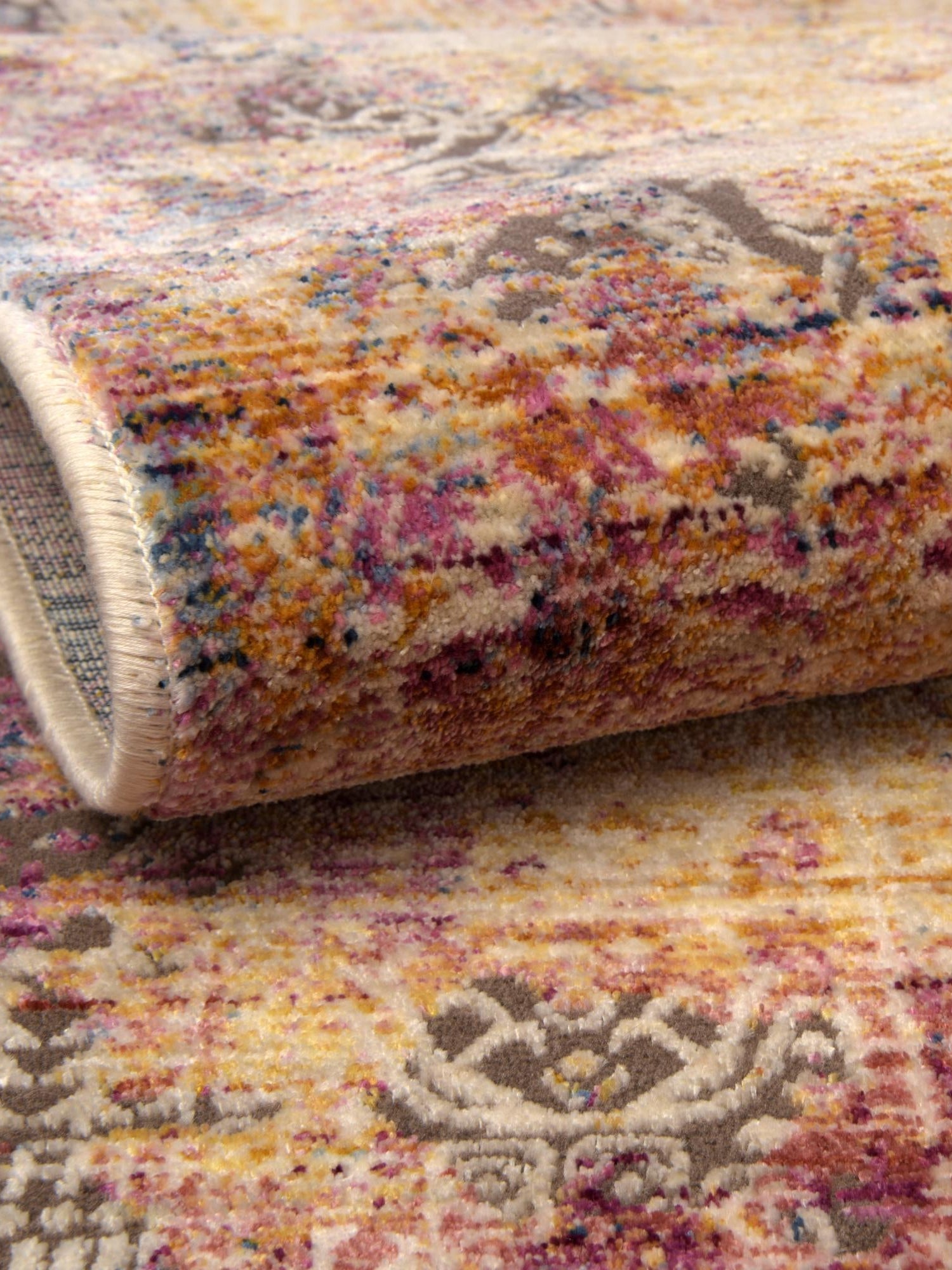 Multicolor 2' x 3' 1 Deepa Rectangle Area Rug 100% Polyester Colorful Modern Contemporary Carpet for Home Decorating Living, Dining, Office & Bedrooms for Sale at Rug Engine