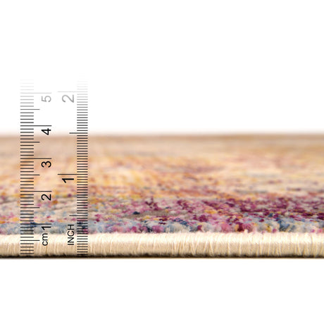 Multicolor 7' 10 x 7' 10 Deepa Square Area Rug 100% Polyester Colorful Modern Contemporary Carpet for Home Decorating Living, Dining, Office & Bedrooms for Sale at Rug Engine