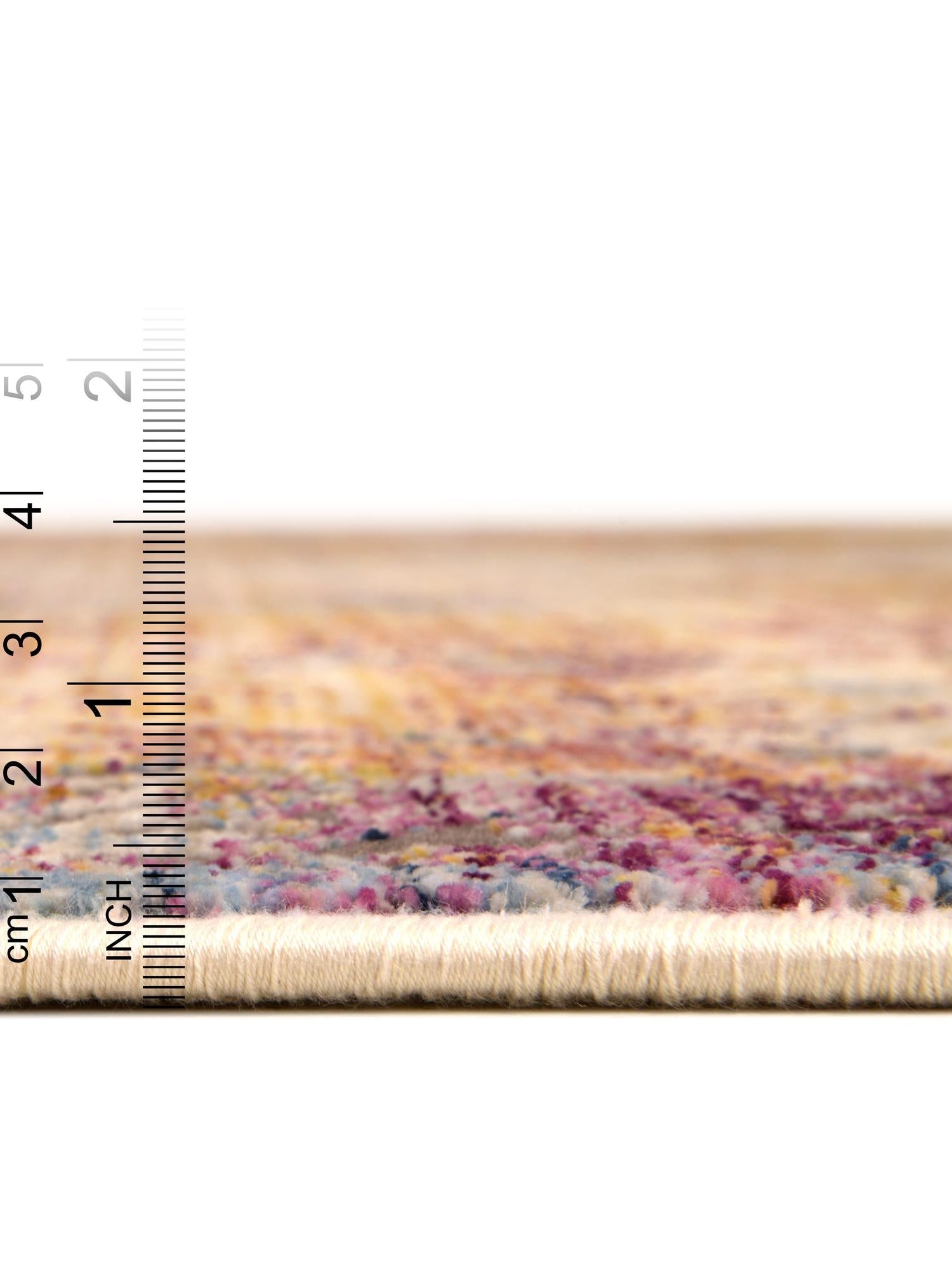 Multicolor 2' 6 x 12' Deepa Runner Area Rug 100% Polyester Colorful Modern Contemporary Carpet for Home Decorating Living, Dining, Office & Bedrooms for Sale at Rug Engine