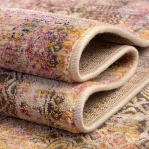 Multicolor 2' 6 x 12' Deepa Runner Area Rug 100% Polyester Colorful Modern Contemporary Carpet for Home Decorating Living, Dining, Office & Bedrooms for Sale at Rug Engine