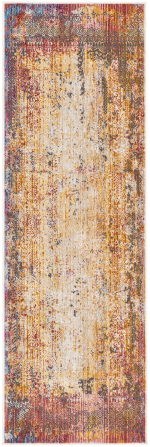 Multicolor 2' x 6' Deepa Runner Area Rug 100% Polyester Colorful Modern Contemporary Carpet for Home Decorating Living, Dining, Office & Bedrooms for Sale at Rug Engine