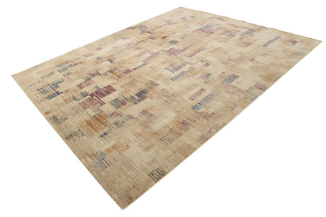 Ivory 7' 10 x 9' 8 Deepa Rectangle Area Rug 100% Polyester Colorful Modern Contemporary Carpet for Home Decorating Living, Dining, Office & Bedrooms for Sale at Rug Engine
