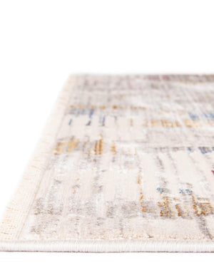 Ivory 7' 10 x 9' 8 Deepa Rectangle Area Rug 100% Polyester Colorful Modern Contemporary Carpet for Home Decorating Living, Dining, Office & Bedrooms for Sale at Rug Engine