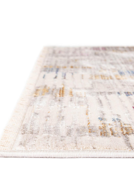 Ivory 3' 3 x 5' Deepa Rectangle Area Rug 100% Polyester Colorful Modern Contemporary Carpet for Home Decorating Living, Dining, Office & Bedrooms for Sale at Rug Engine