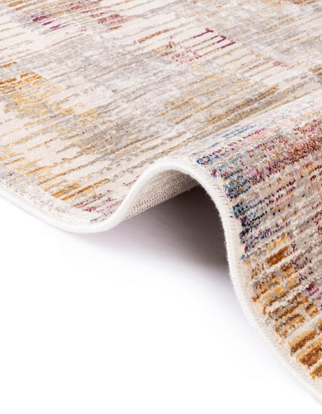 Ivory 4' x 5' 10 Deepa Rectangle Area Rug 100% Polyester Colorful Modern Contemporary Carpet for Home Decorating Living, Dining, Office & Bedrooms for Sale at Rug Engine