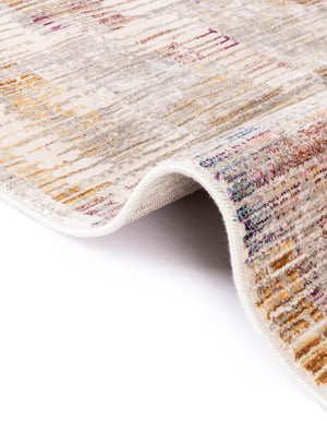 Ivory 3' 3 x 5' Deepa Rectangle Area Rug 100% Polyester Colorful Modern Contemporary Carpet for Home Decorating Living, Dining, Office & Bedrooms for Sale at Rug Engine