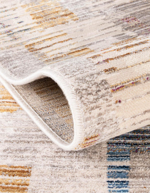 Ivory 7' 10 x 7' 10 Deepa Octagon Area Rug 100% Polyester Colorful Modern Contemporary Carpet for Home Decorating Living, Dining, Office & Bedrooms for Sale at Rug Engine
