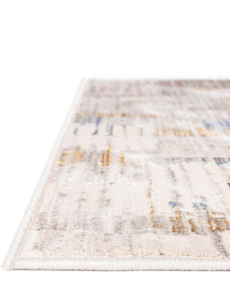 Ivory 7' 10 x 7' 10 Deepa Octagon Area Rug 100% Polyester Colorful Modern Contemporary Carpet for Home Decorating Living, Dining, Office & Bedrooms for Sale at Rug Engine