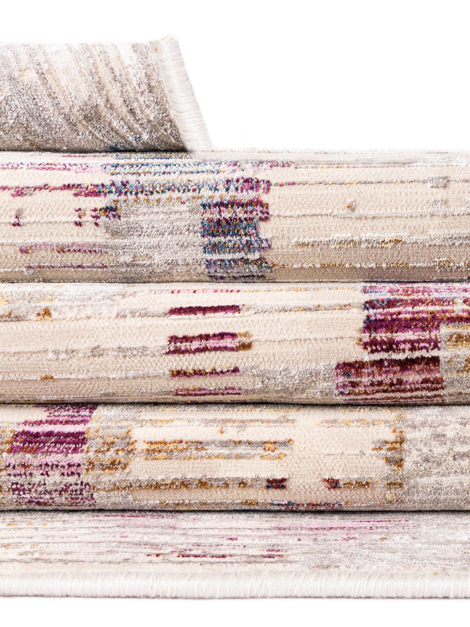 Ivory 7' 10 x 7' 10 Deepa Octagon Area Rug 100% Polyester Colorful Modern Contemporary Carpet for Home Decorating Living, Dining, Office & Bedrooms for Sale at Rug Engine
